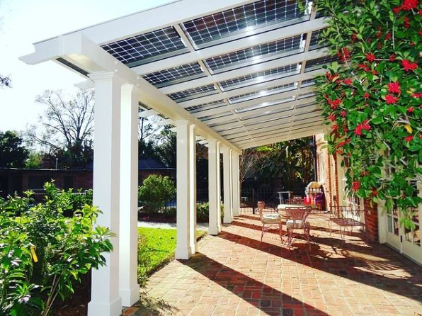 solar pergola installation