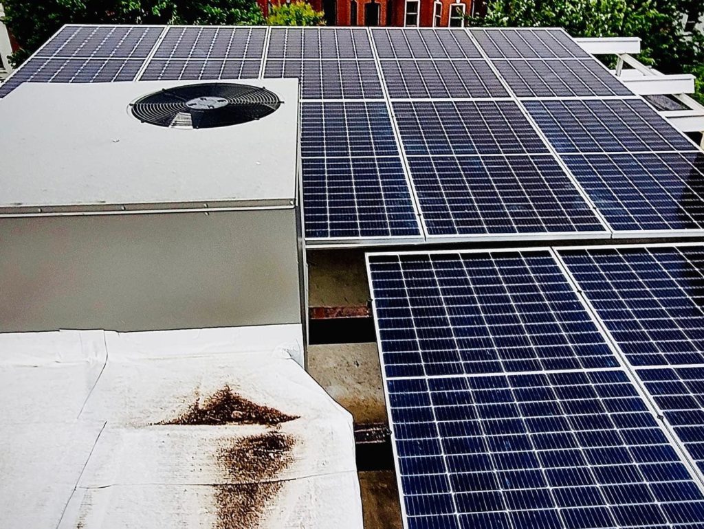 solar panels on commercial roof